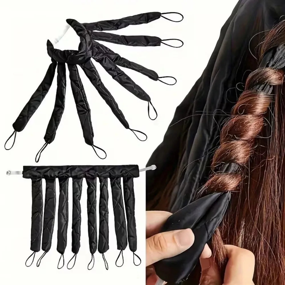 2Pcs Heatless Curling Iron Headbands