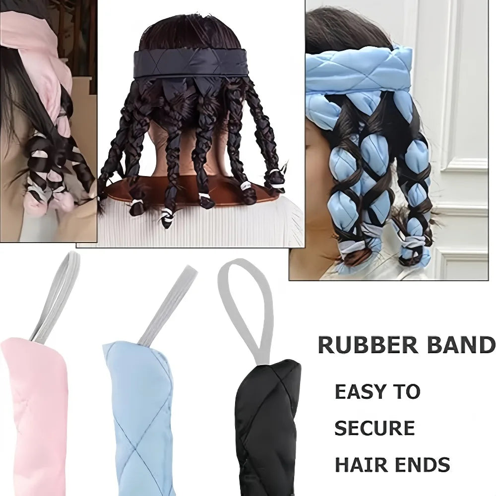 2Pcs Heatless Curling Iron Headbands